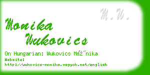 monika wukovics business card